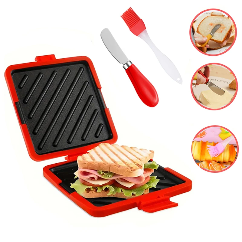 Kitchen Baking Gadgets - 3pack Food Grade Sandwich Toaster with