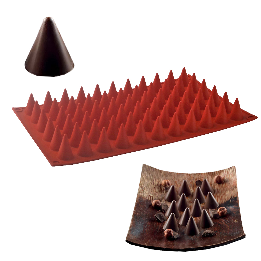 Kitchen Baking Gadgets - 66-Cells Cone Chocolate Baking Mold Food
