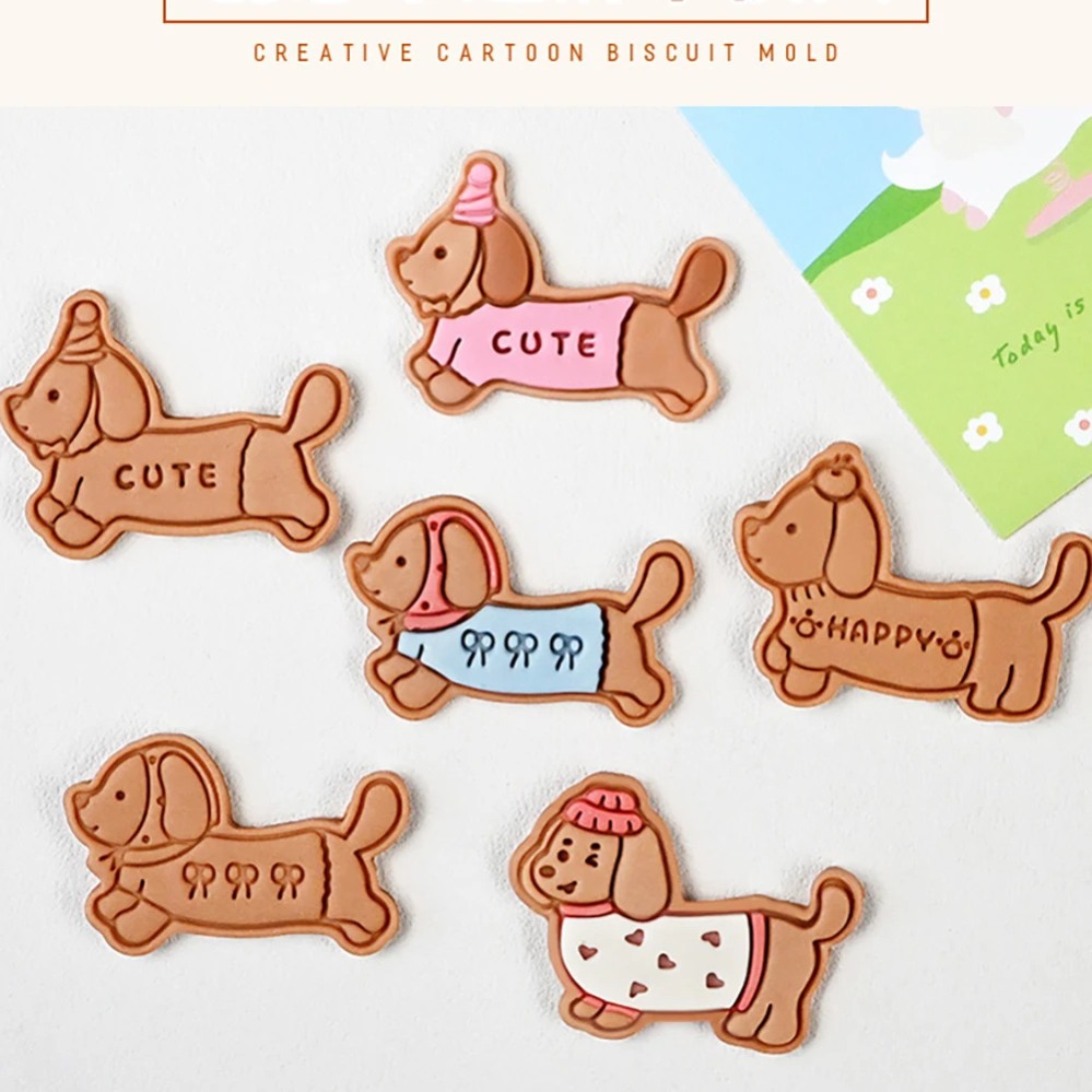 Kitchen Baking Molds - Cookie Mold Stamp Cartoon Sausage Dog