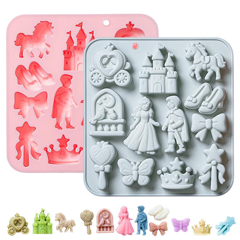 Kitchen Baking Molds - 12 Cavity Prince, Princess Silicone Mold