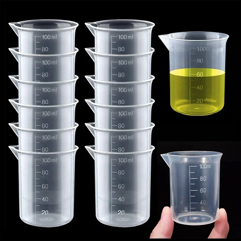 Kitchen Baking Containers - 100ml Measuring Cup Transparent Plastic Scale