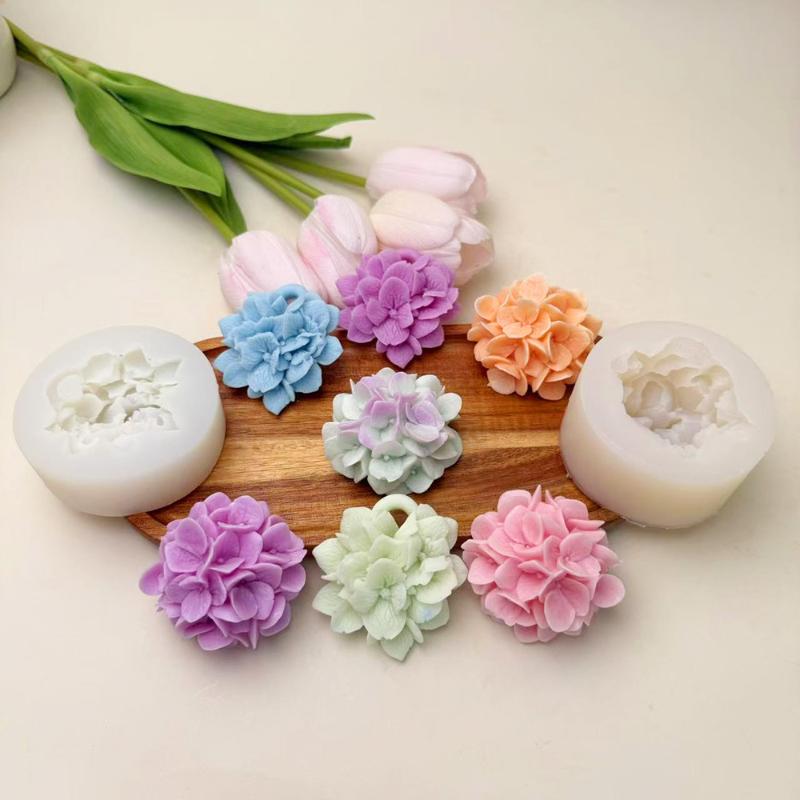 Kitchen Baking Gadgets - ●Hydrangea Flower Silicone Mold DIY Aromatherapy