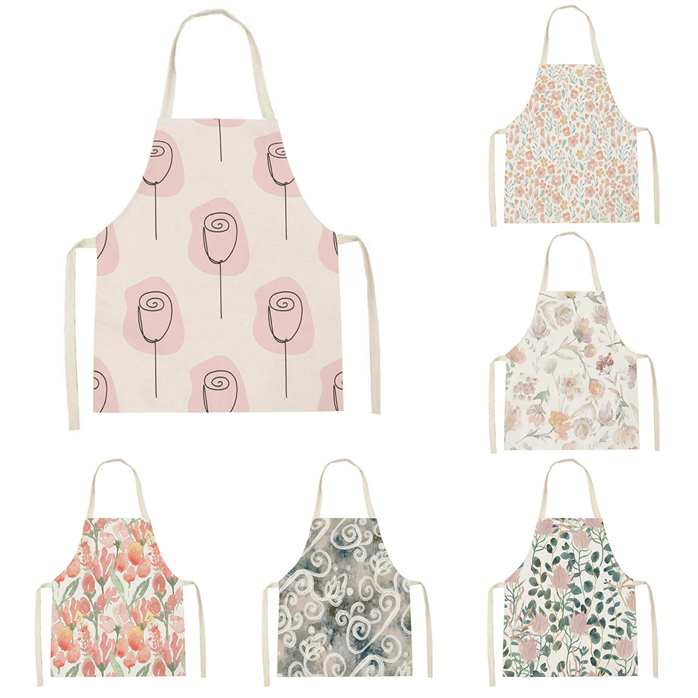 Baking Kitchen For Kids - Pink tulip kitchen apron Cleaning floral