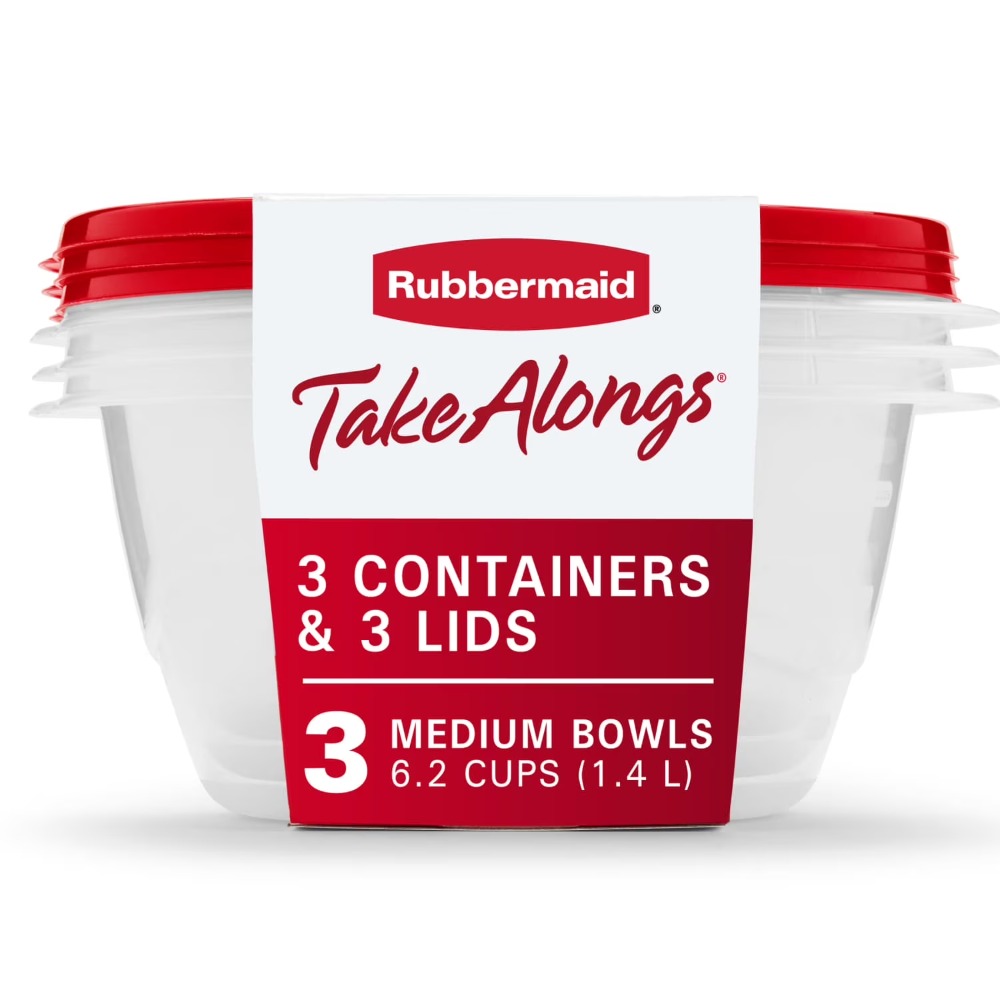 Baking In Kitchen - Large Round Food Storage Containers with