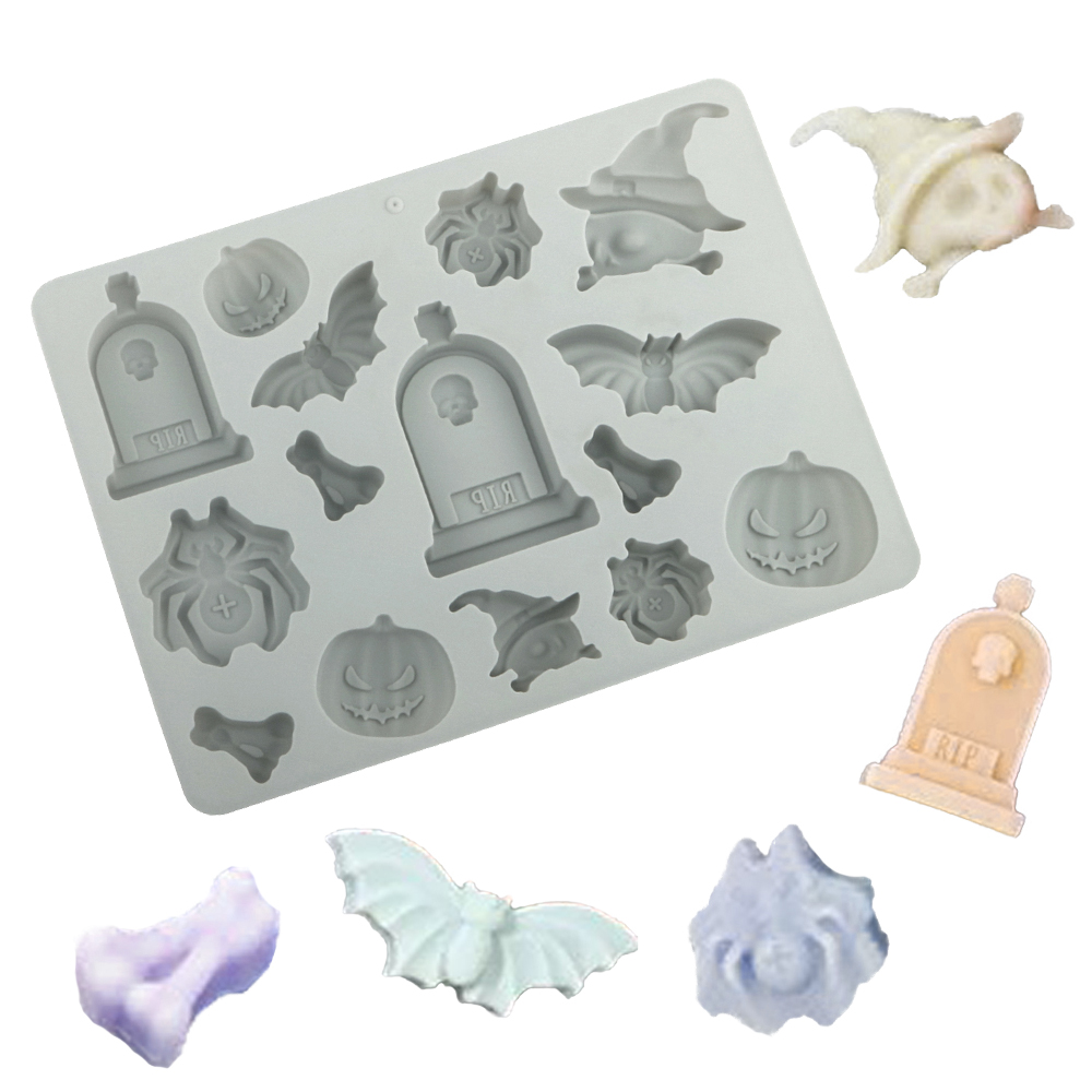 Kitchen Baking Molds - Halloween Element Tombstone Spider Pumpkin Bat