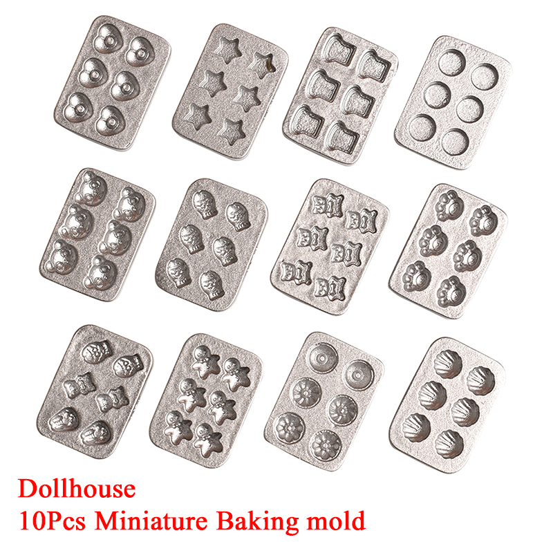 Baking In Kitchen - 10pcs Doll House Miniature Mini Cake