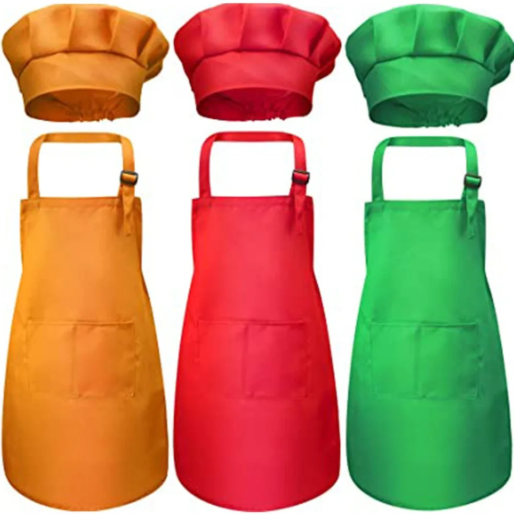 Kitchen Kids Baking Set - Children Chef Apron Front Pocket Bib