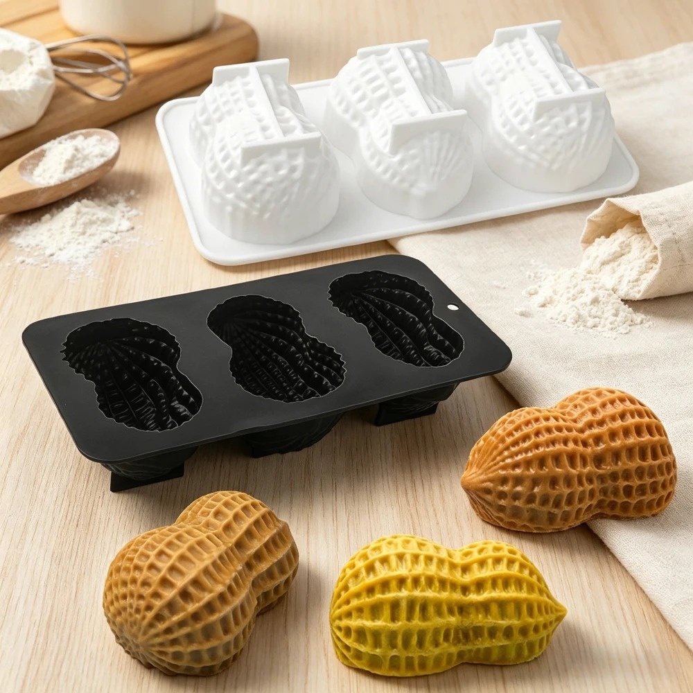 Kitchen Baking Gadgets - Peanut Design Silicone Chocolate Mold Food