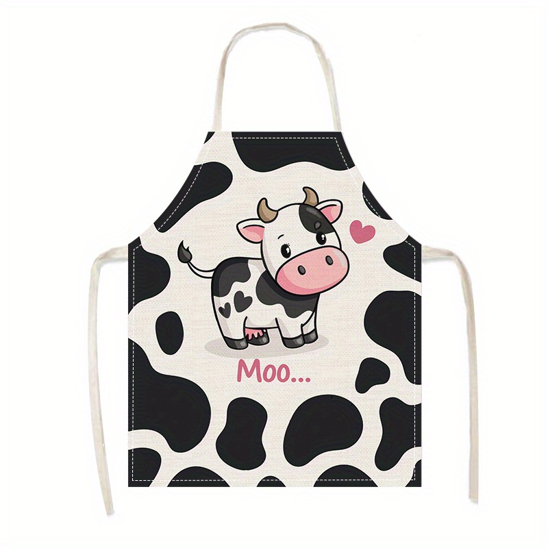 Baking Kitchen For Kids - 1pc Cute Cartoon Cow Print Kitchen