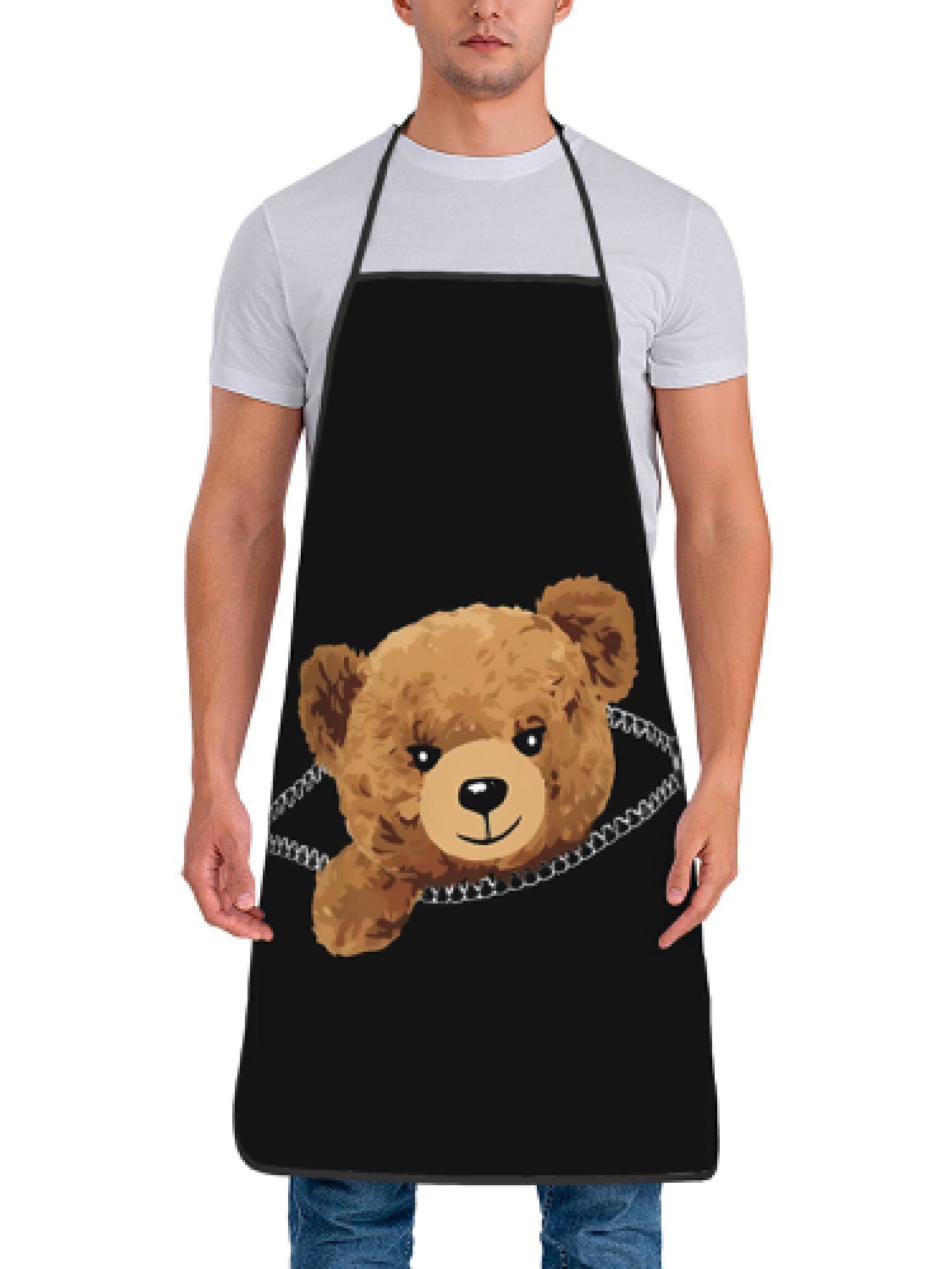 1pc Zipper Bear Apron Cute Ted - Kitchen Baking Background review and price