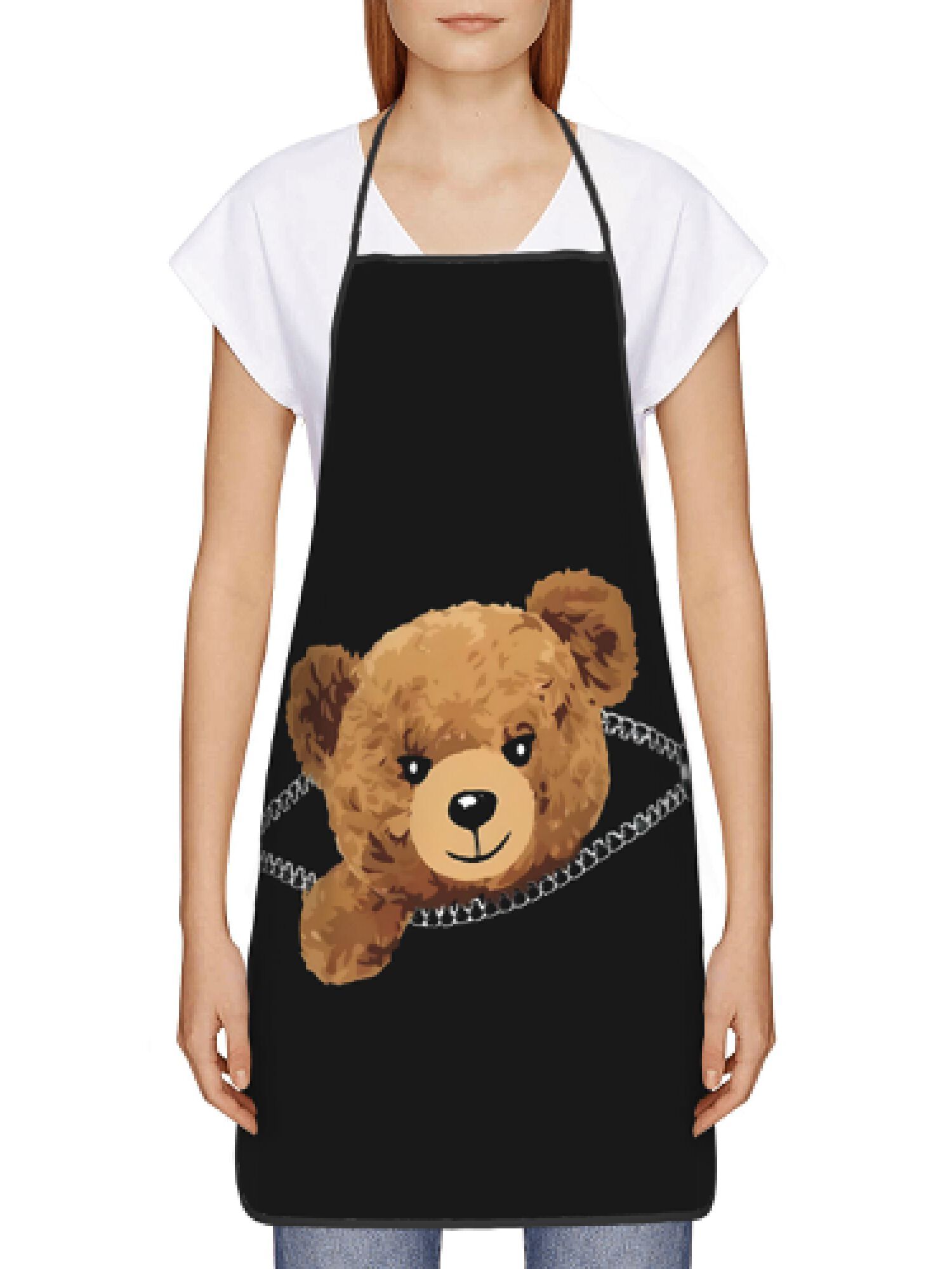 1pc Zipper Bear Apron Cute Ted - Kitchen Baking Background review and price