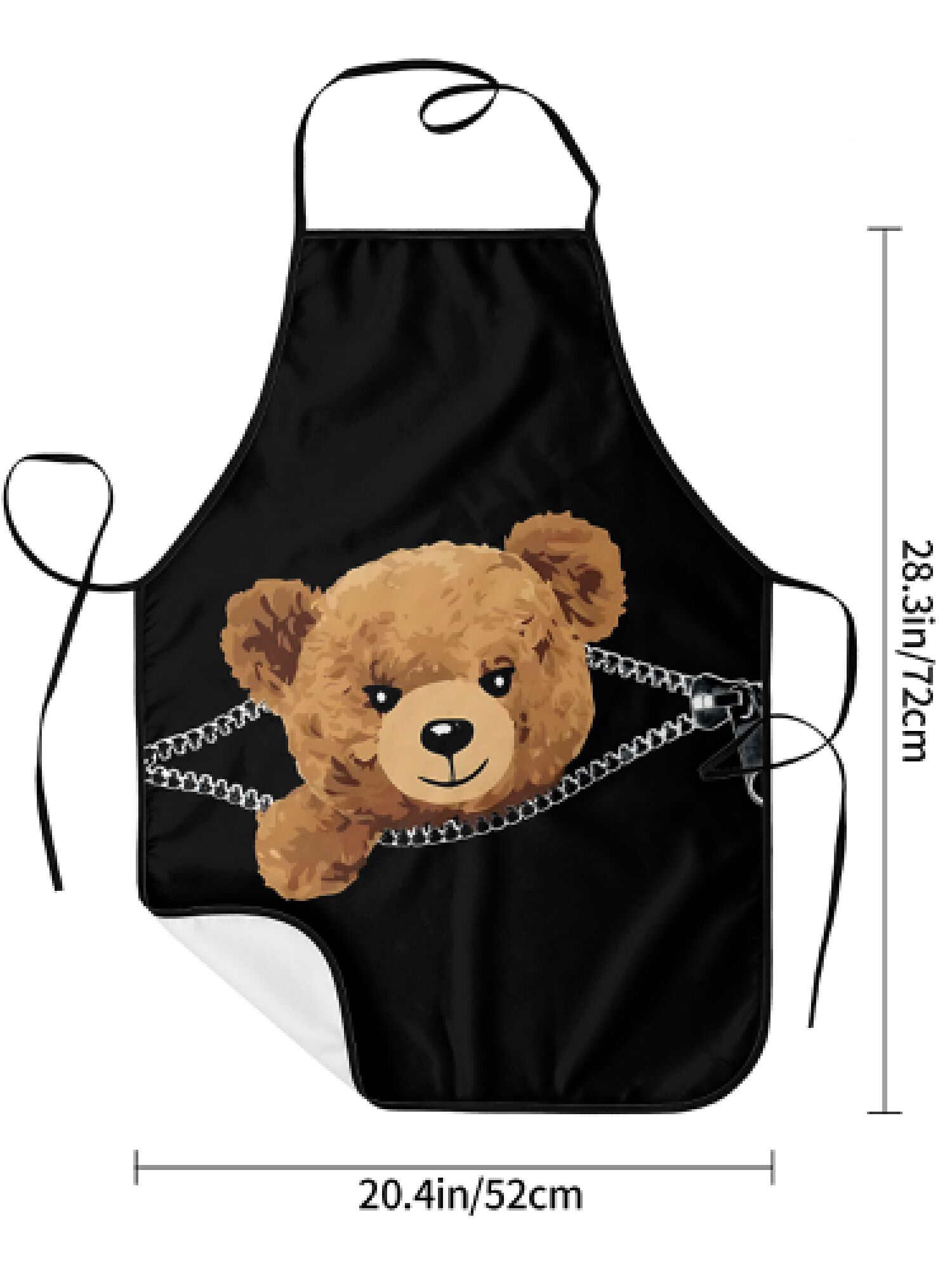 1pc Zipper Bear Apron Cute Ted - Kitchen Baking Background review and price