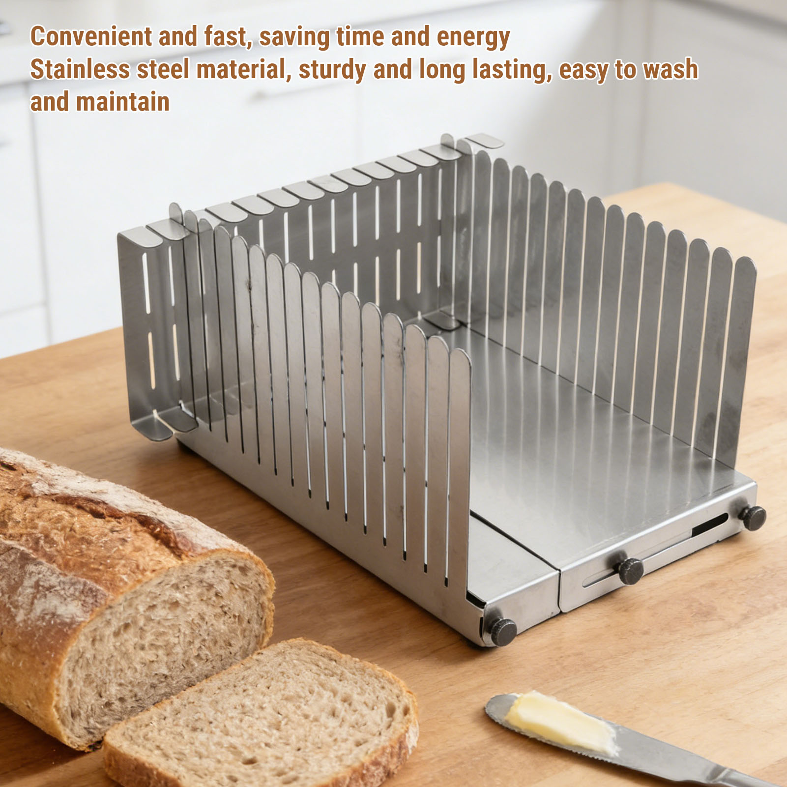 Bread Slicing Guide Stainless  - Commercial Kitchen For Baking review and price