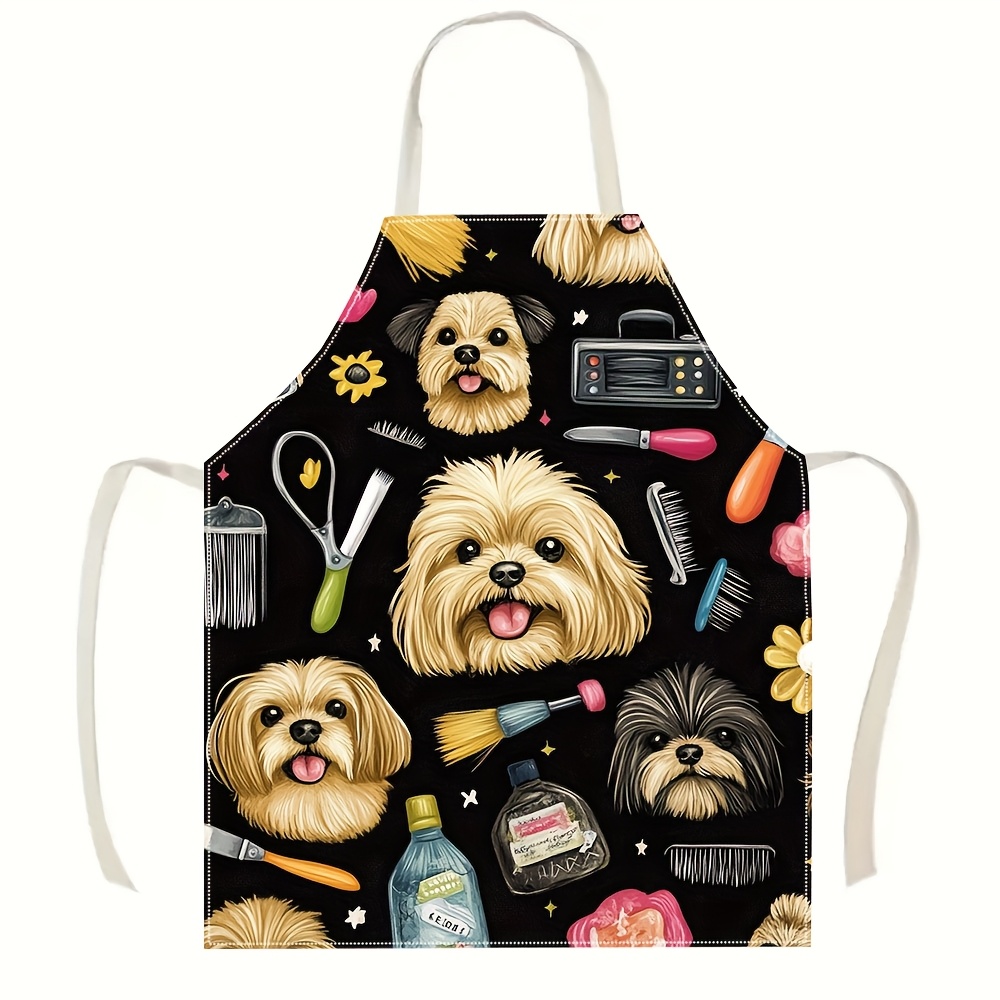 1pc Funny Dog Groomer Apron wi - Kitchen Baking Background review and price