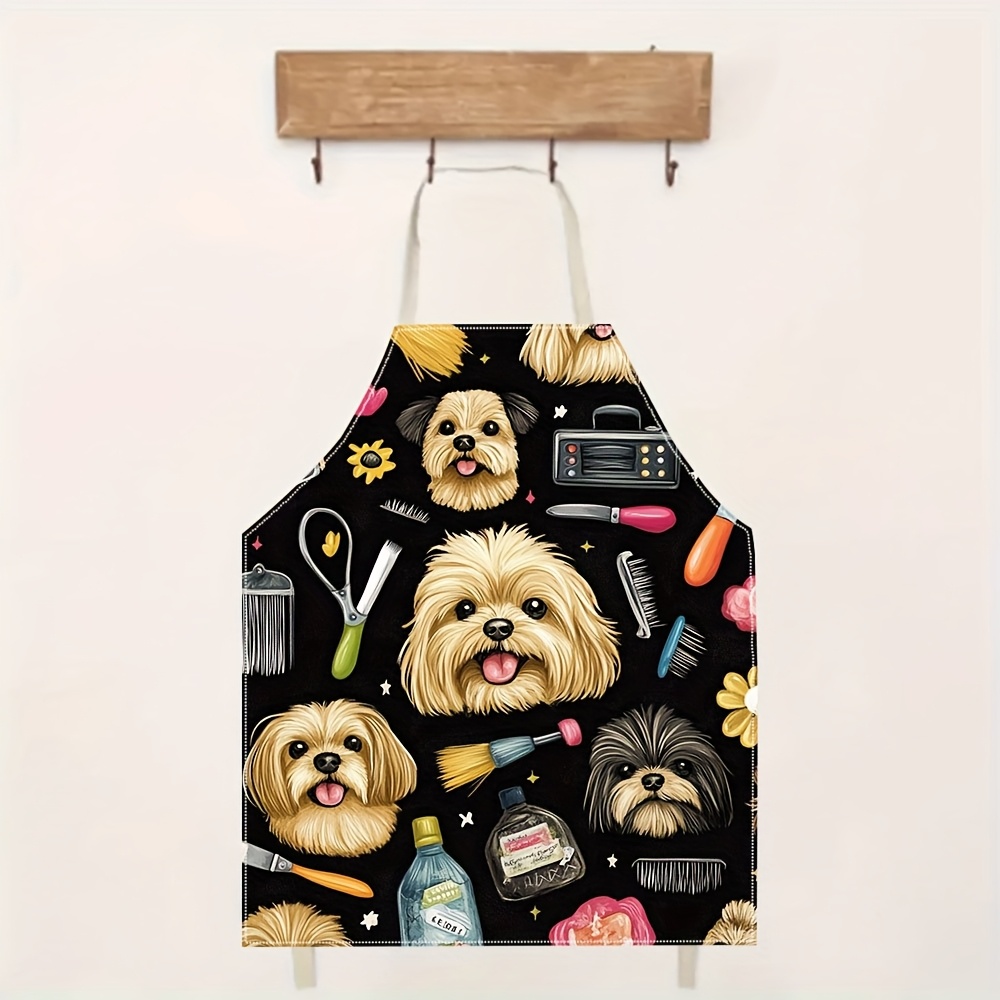 1pc Funny Dog Groomer Apron wi - Kitchen Baking Background review and price