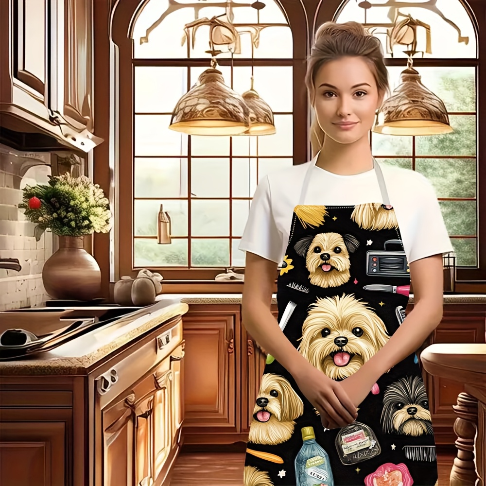 1pc Funny Dog Groomer Apron wi - Kitchen Baking Background review and price