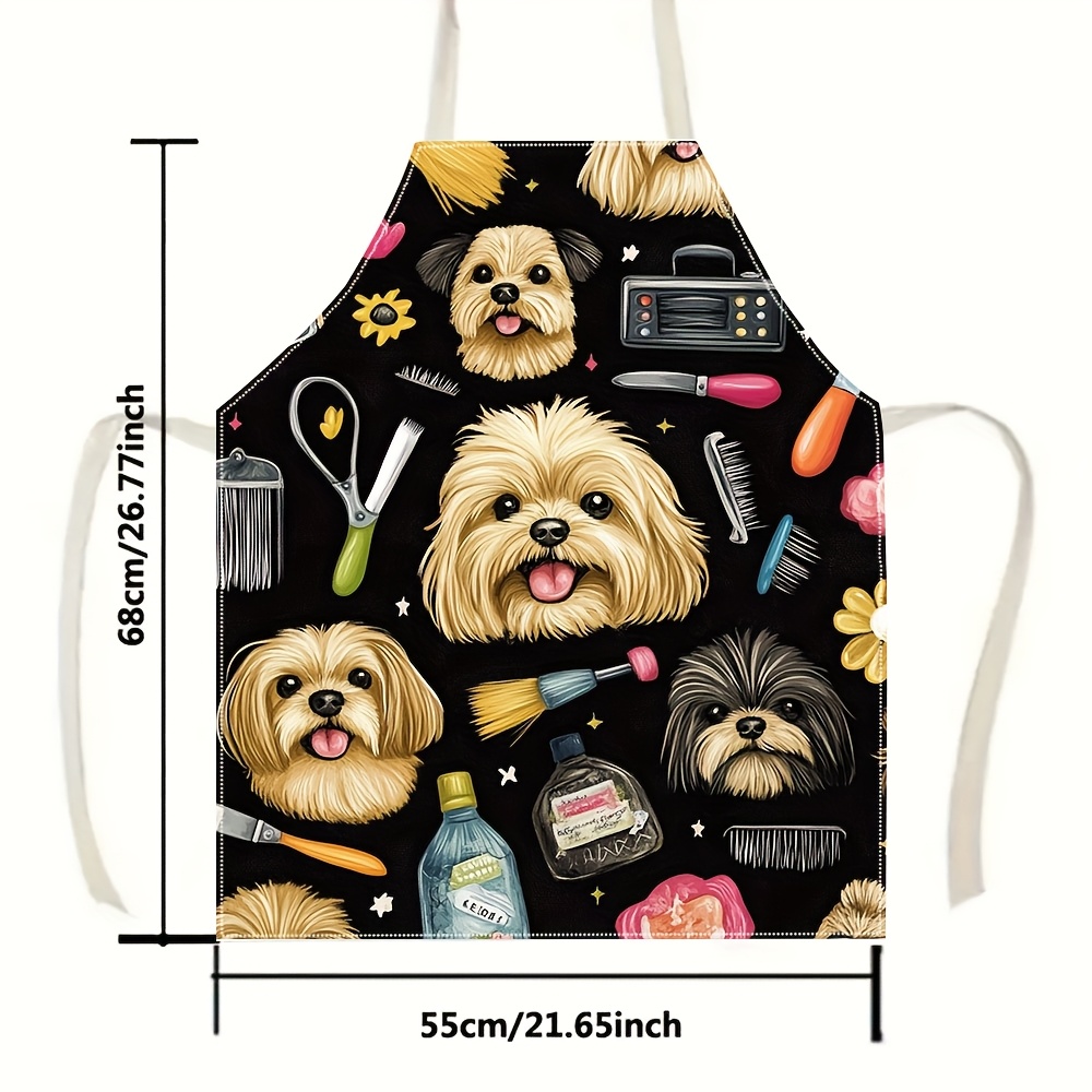 1pc Funny Dog Groomer Apron wi - Kitchen Baking Background review and price