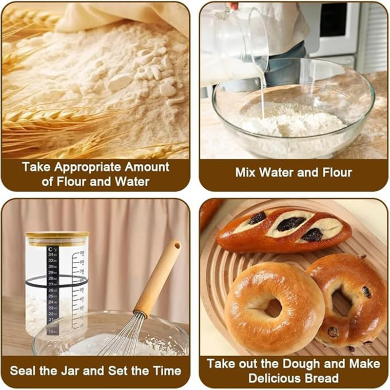 Sourdough Starter Jar Kit Sour - Kitchen Baking Containers review and price