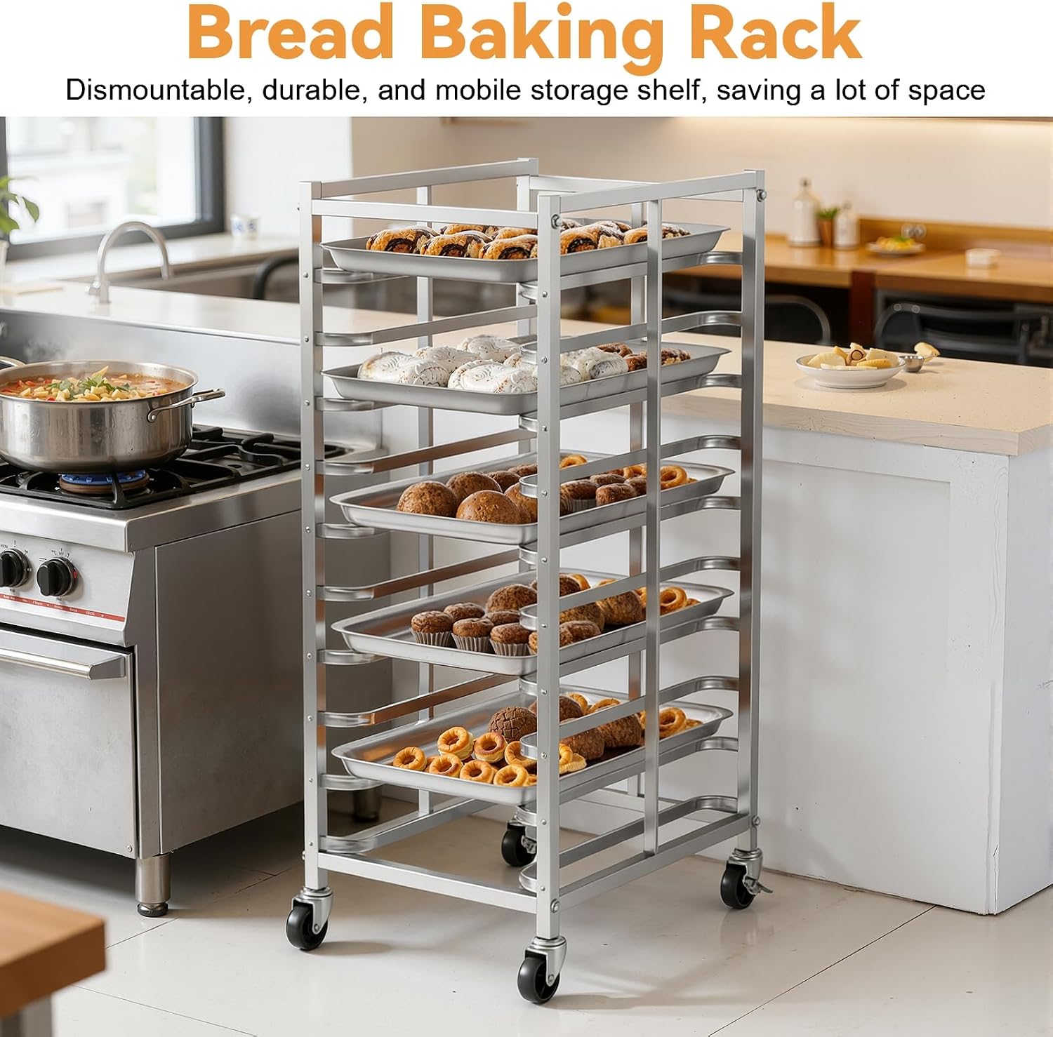 Commercial Stainless Steel Bak - Kitchen Baking Cart review and price