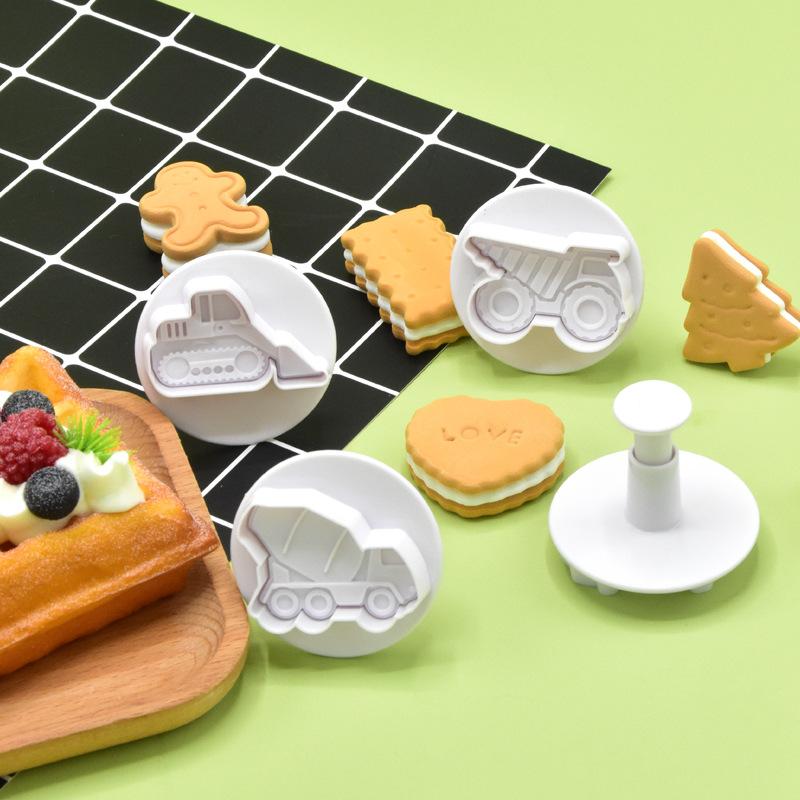 3D Vehicle Cookie Cutter 4pcs  - Kitchen Kids Baking Set review and price