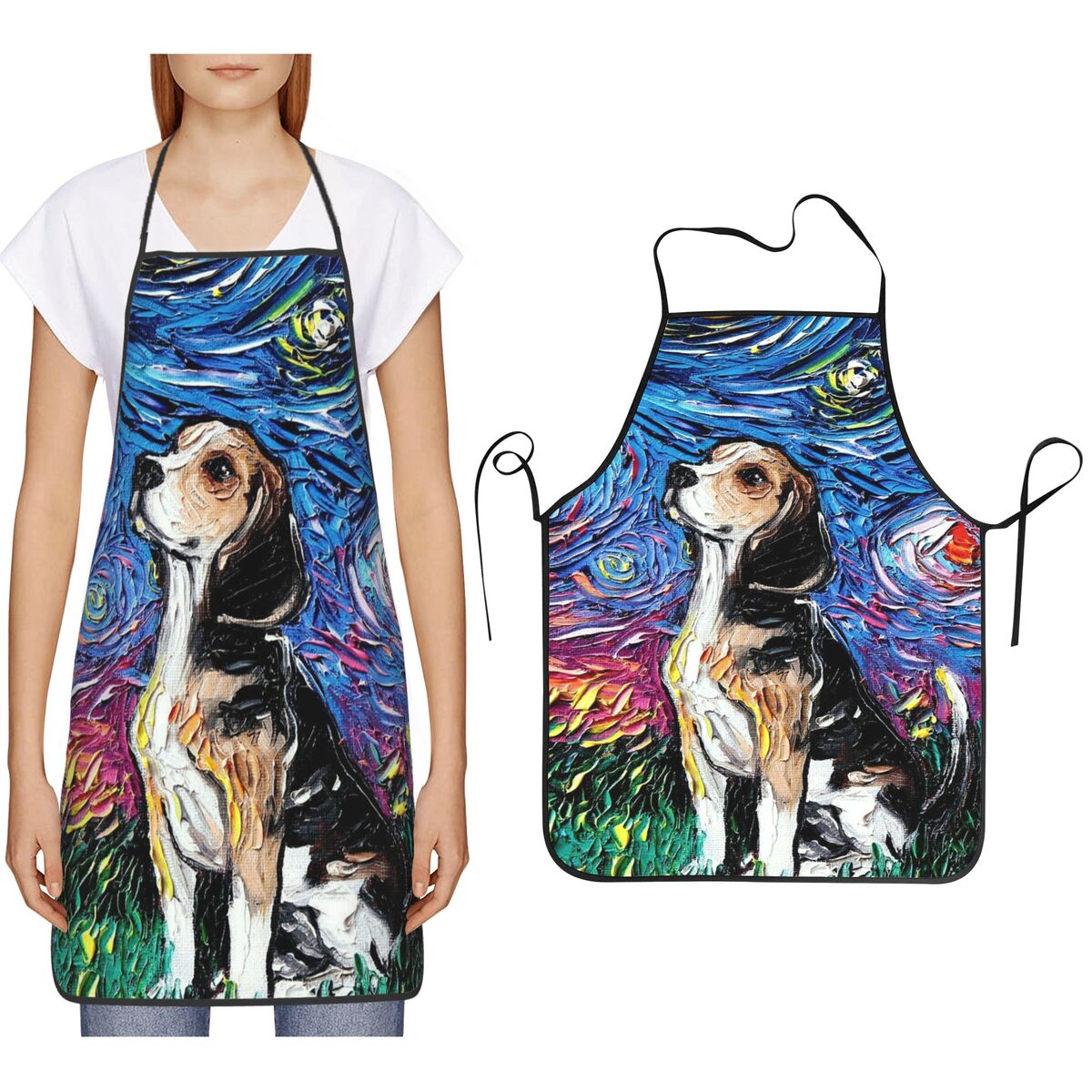 Oil Painting Style Starry Sky  - Kitchen Baking Background review and price