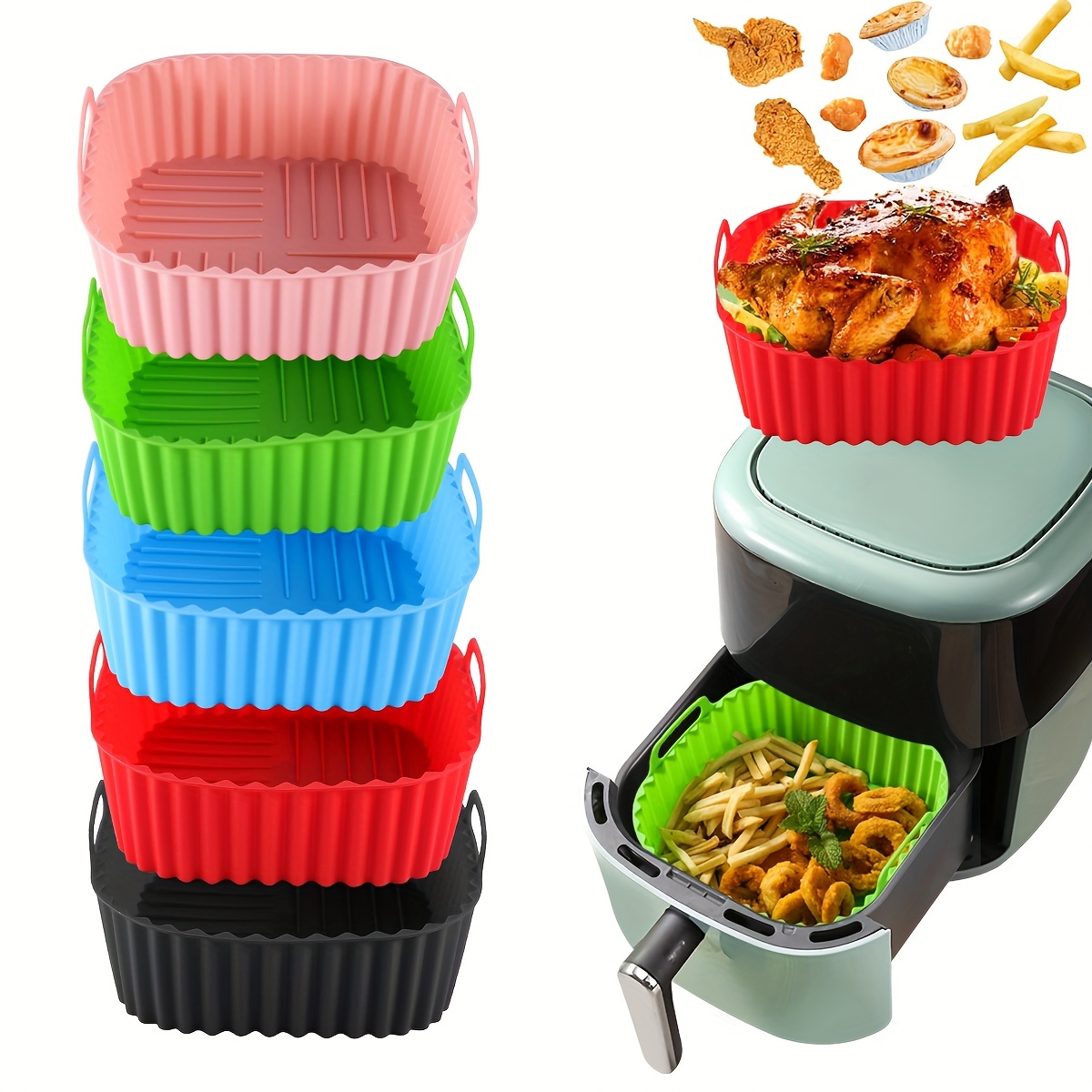 1 square silicone air fryer li - Kitchen Baking Gadgets review and price