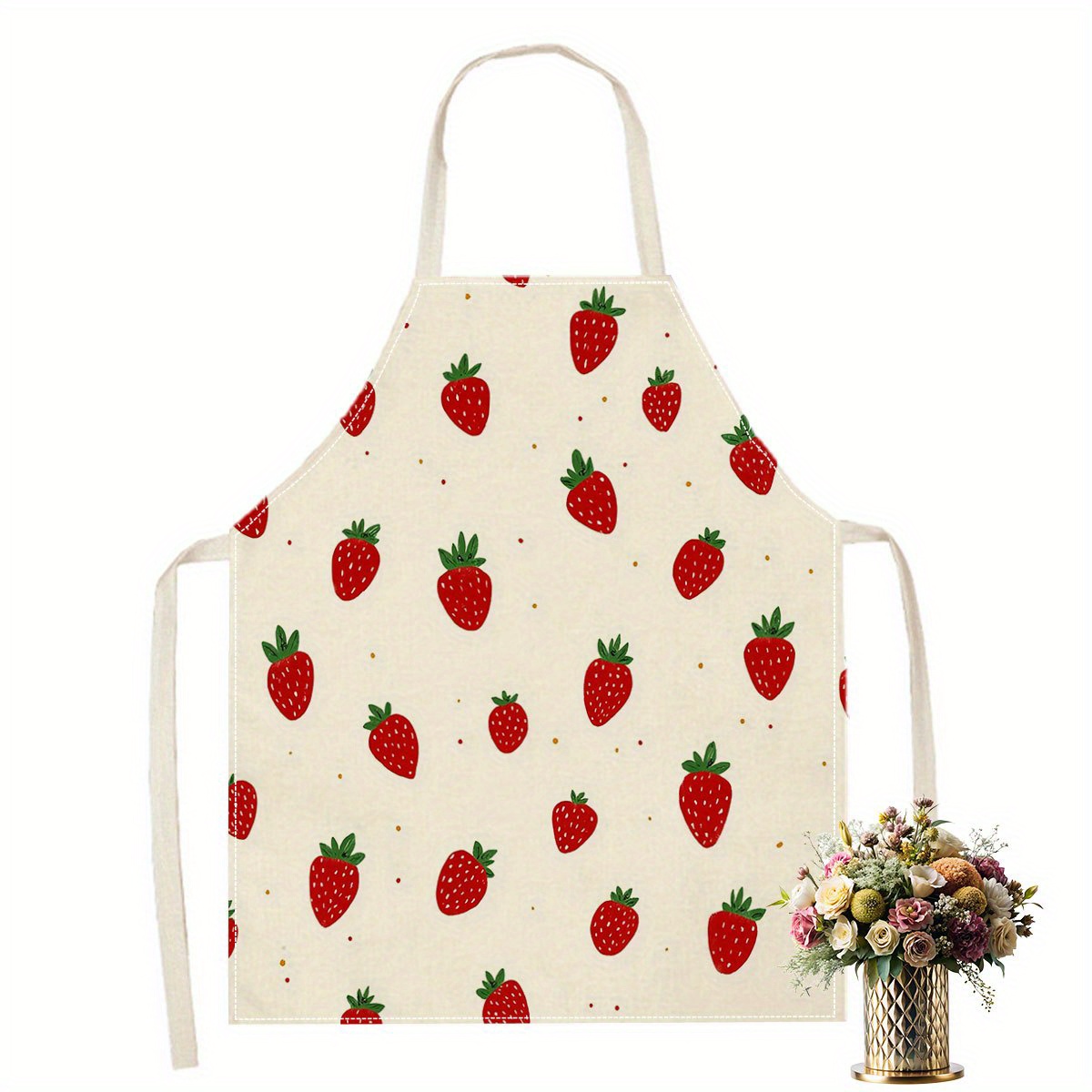 1pc Strawberry Apron Fruit Pat - Baking Kitchen For Kids review and price