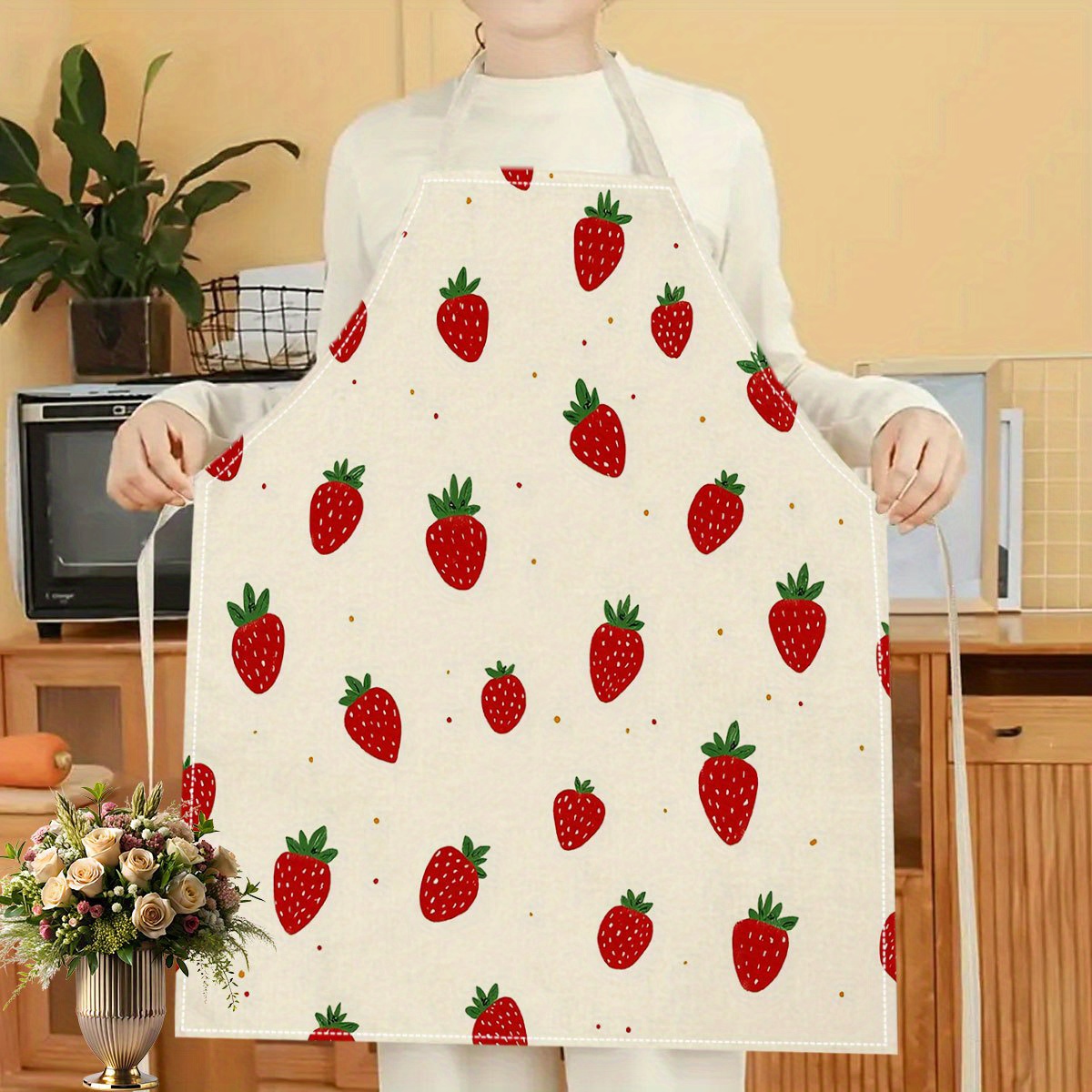 1pc Strawberry Apron Fruit Pat - Baking Kitchen For Kids review and price