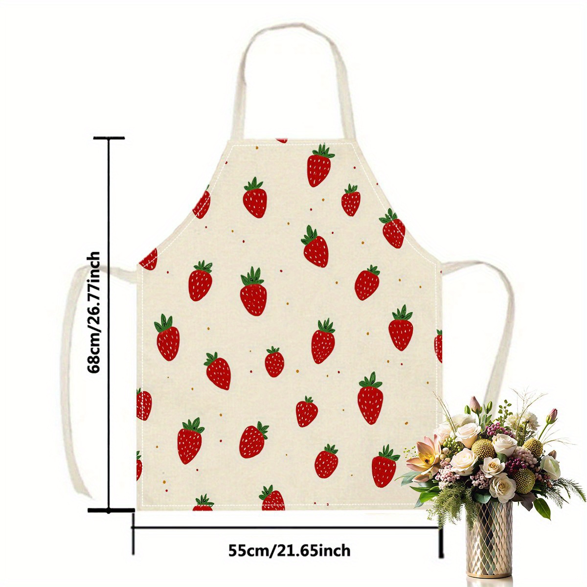 1pc Strawberry Apron Fruit Pat - Baking Kitchen For Kids review and price