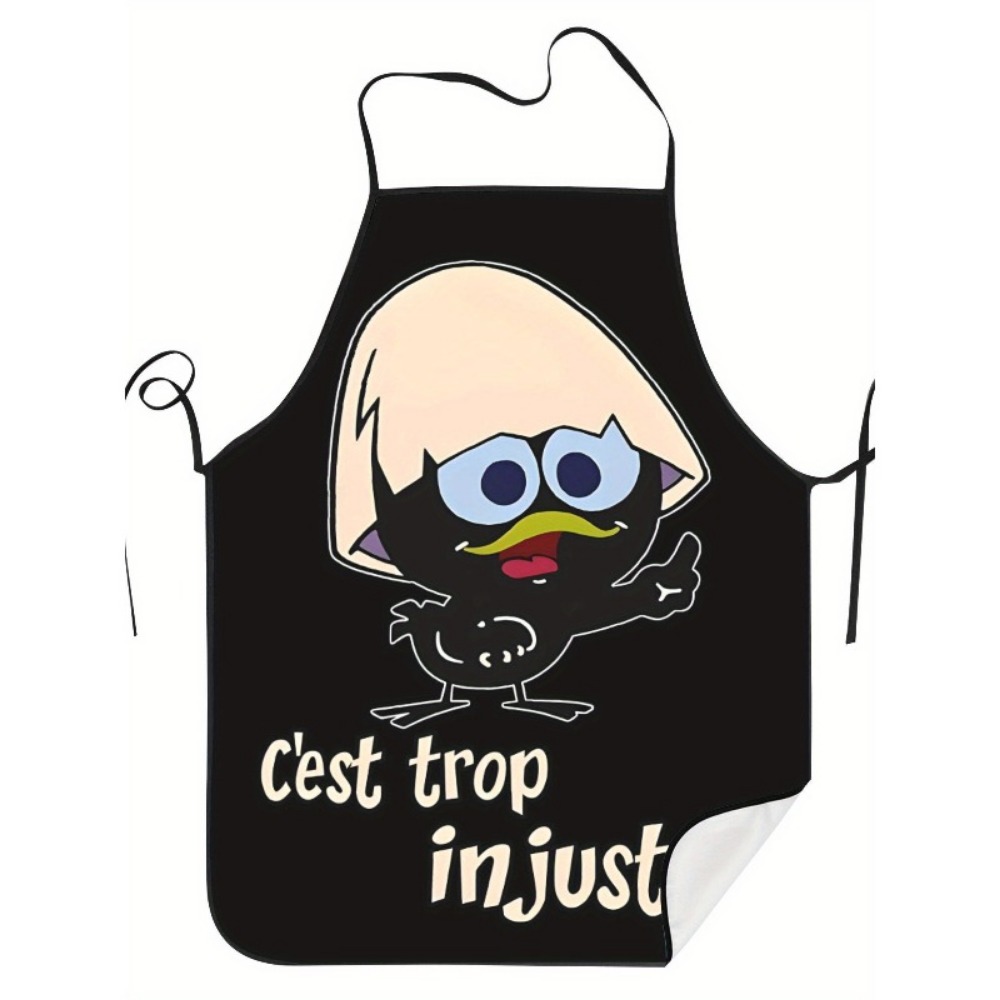 Cartoon Chicken Print Apron Bl - Kitchen Baking Background review and price