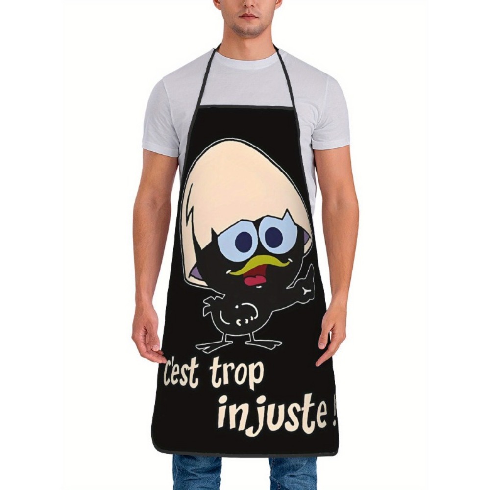 Cartoon Chicken Print Apron Bl - Kitchen Baking Background review and price