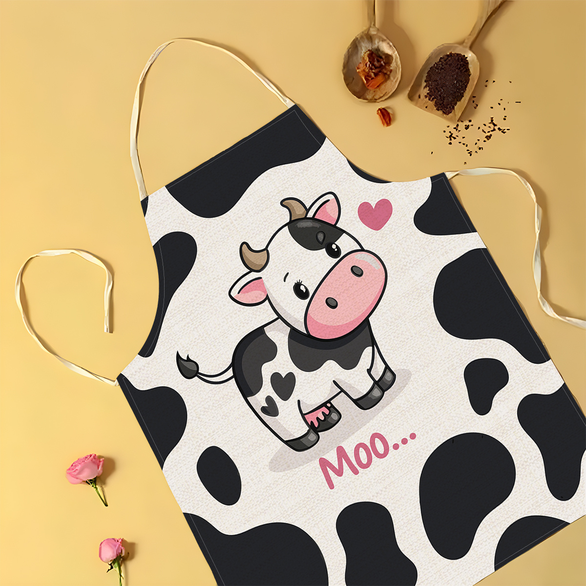 1pc Cute Cartoon Cow Print Kit - Baking Kitchen For Kids review and price