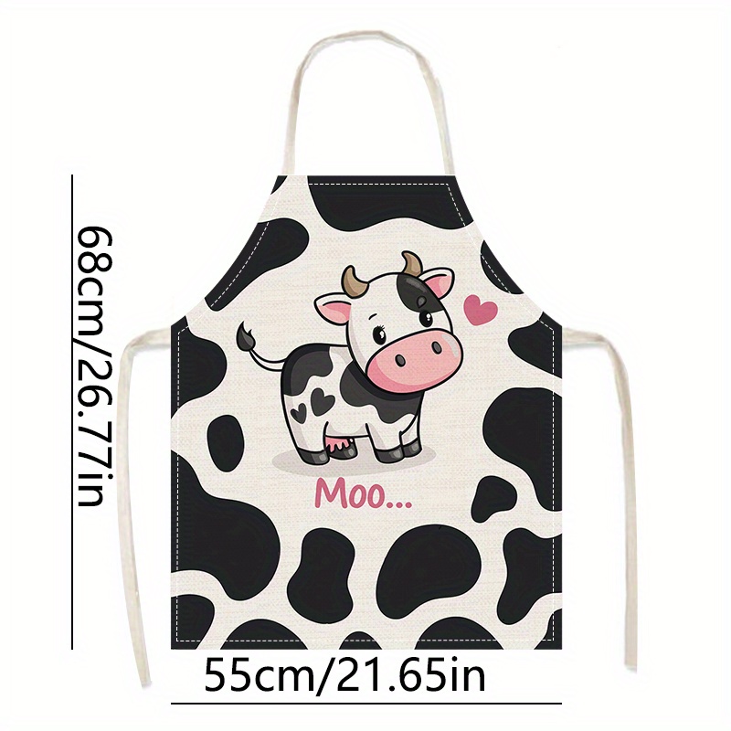 1pc Cute Cartoon Cow Print Kit - Baking Kitchen For Kids review and price