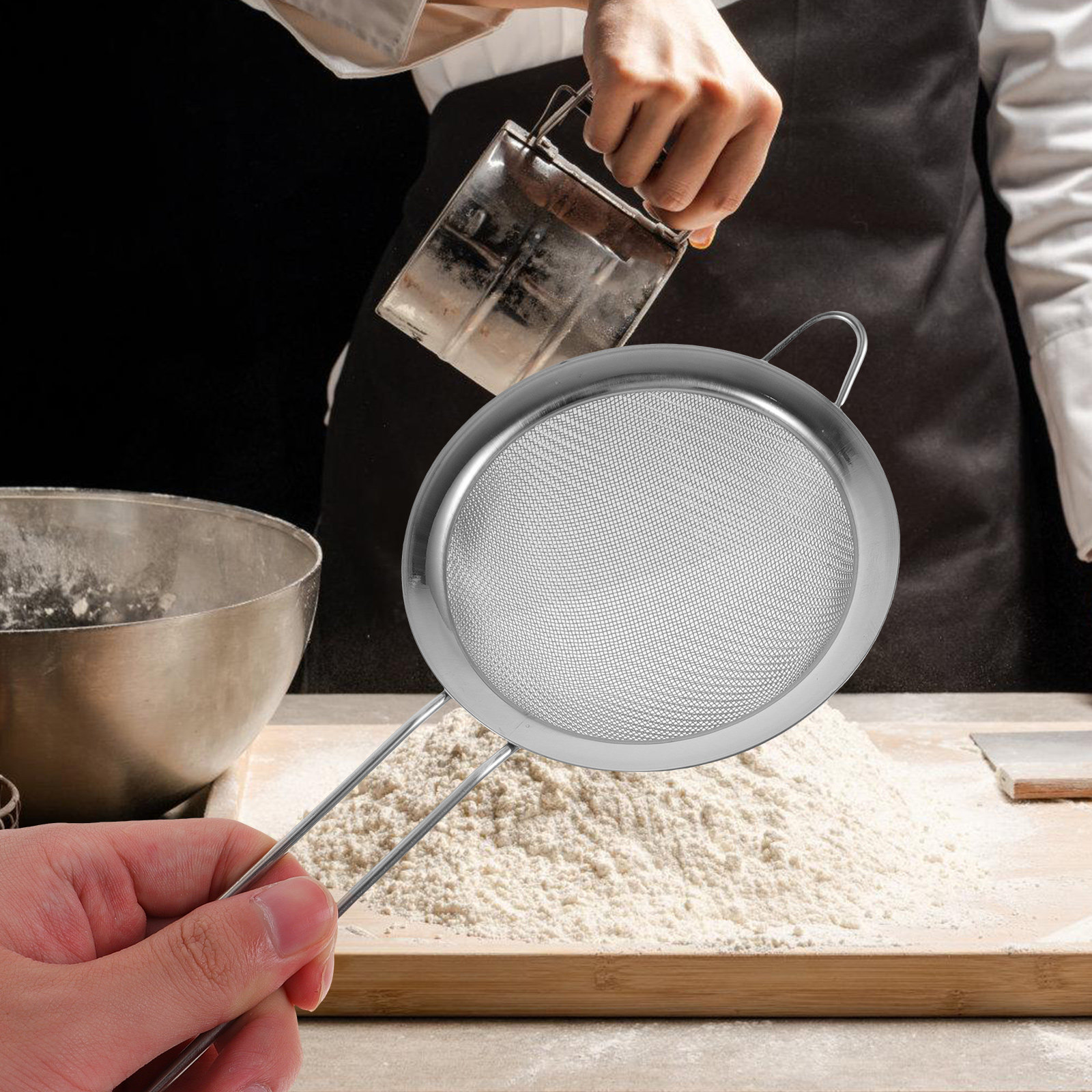 Stainless Steel Fine Mesh Hand - Kitchen Baking Gadgets review and price